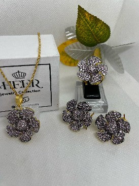 Judao Locket Set 22-K Gold Plated ( GJM-25-47 ) - Heer Jewellery