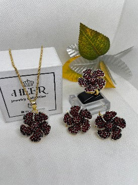 Judao Locket Set 22-K Gold Plated ( GJM-25-47 ) - Heer Jewellery