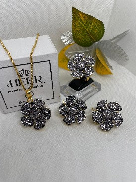 Judao Locket Set 22-K Gold Plated ( GJM-25-47 ) - Heer Jewellery