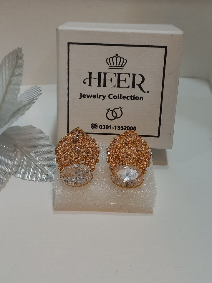 Nurattan Hand Made Earrings (Multi) with real Zircons (JUM-25-26) - Heer Jewellery