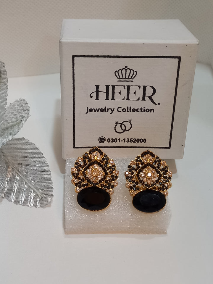 Nurattan Hand Made Earrings (Multi) with real Zircons (JUM-25-26) - Heer Jewellery