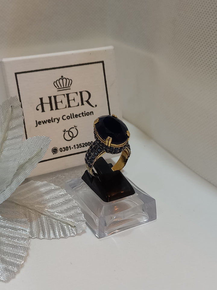 Egyptian Cut Hand Made Ring with Zircons (RG-25-36) - Heer Jewellery