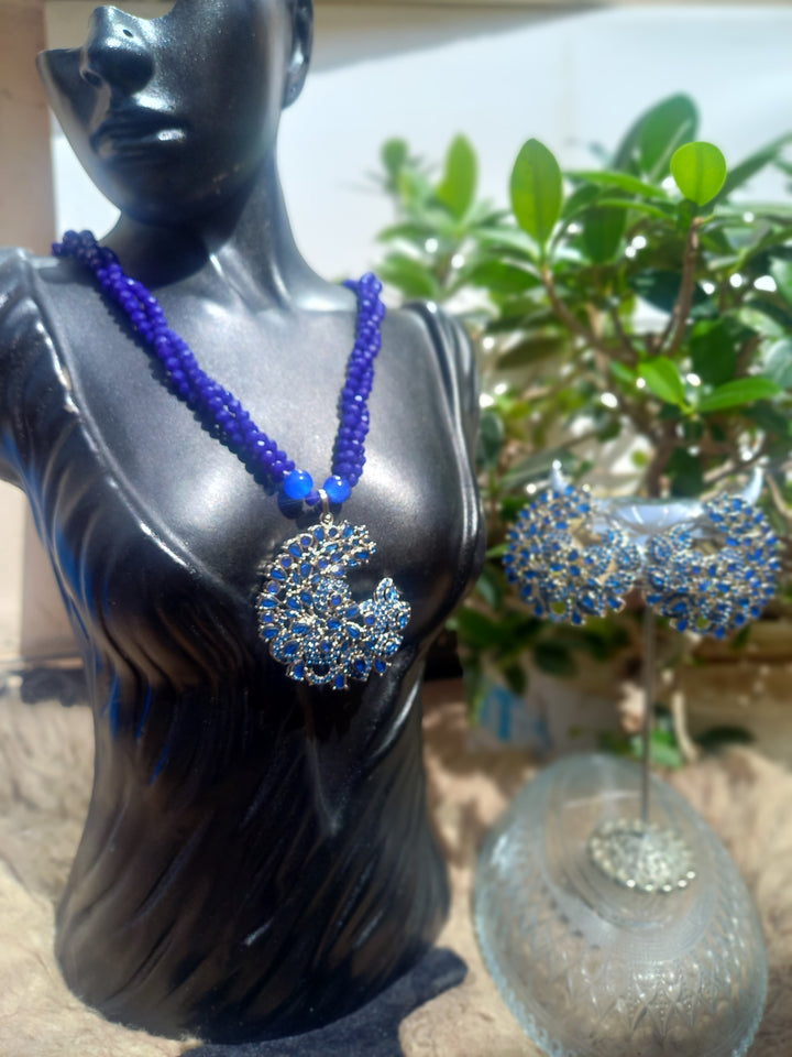 Heer Omega Long Broach Mala Set (Mala-25-35) - Heer Jewellery