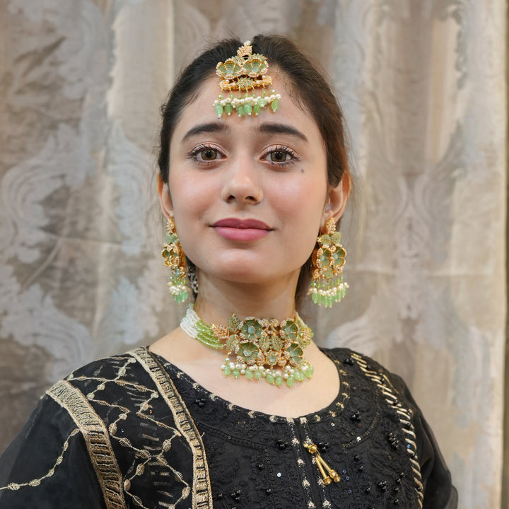 Heer Turkish Noratan Chokar Set with Tika - Heer Jewellery