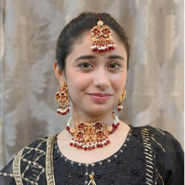 Heer Turkish Noratan Chokar Set with Tika - Heer Jewellery