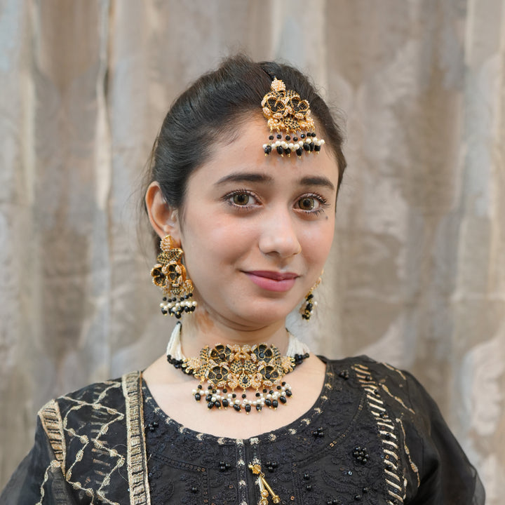 Heer Turkish Noratan Chokar Set with Tika - Heer Jewellery