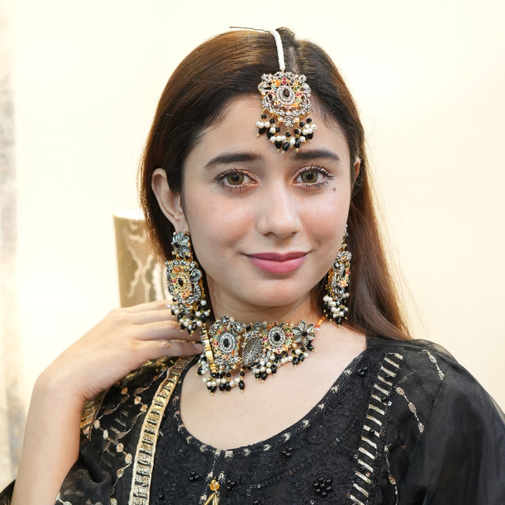 Heer Designer Chokar Set with Tika - Heer Jewellery