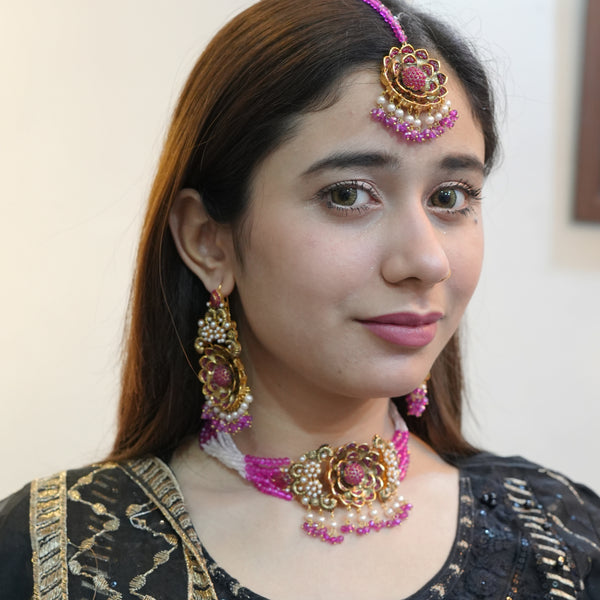 Heer Turkish Mercery Chokar Set with Tika - Heer Jewellery