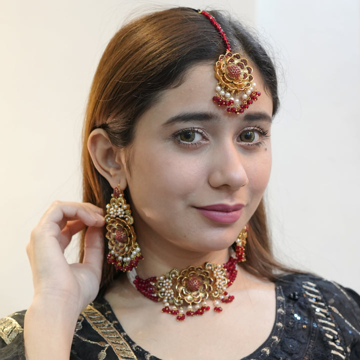 Heer Turkish Mercery Chokar Set with Tika - Heer Jewellery