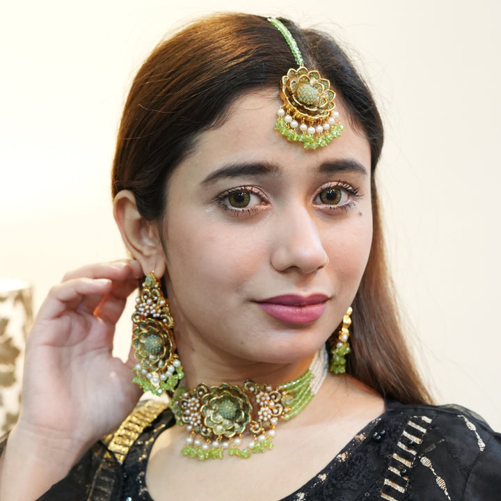 Heer Turkish Mercery Chokar Set with Tika - Heer Jewellery