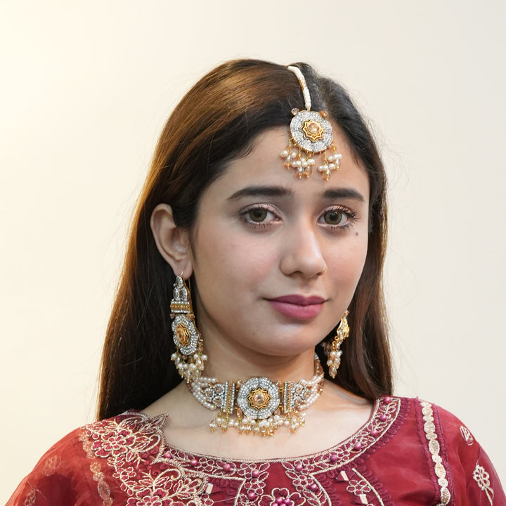 Heer Chokar Multi set with Tika - Heer Jewellery