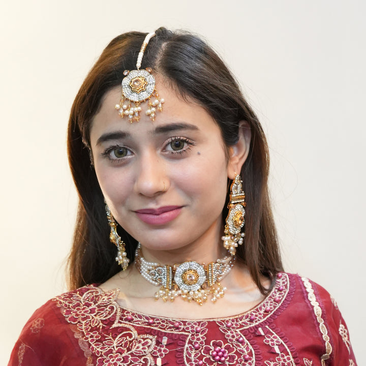 Heer Chokar Multi set with Tika - Heer Jewellery