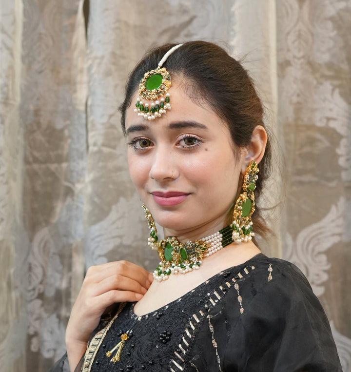 Heer Chokar Set with Tika - Heer Jewellery