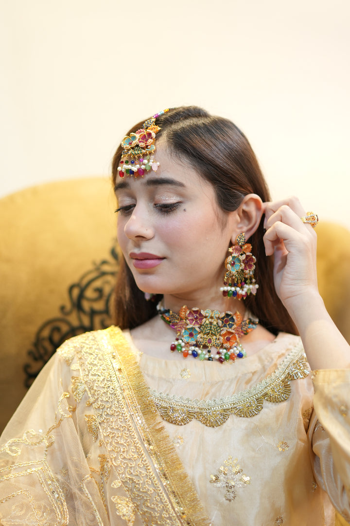 Heer Turkish Noratan Chokar Set with Tika - Heer Jewellery