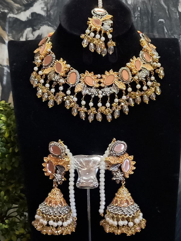 Heer Traditional Turkish Pandal Chocker Set (CH-25-2025A)
