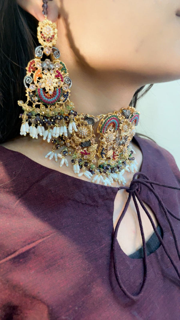 Heer Designer Chookar Set with Tikka - 15 - Heer Jewellery