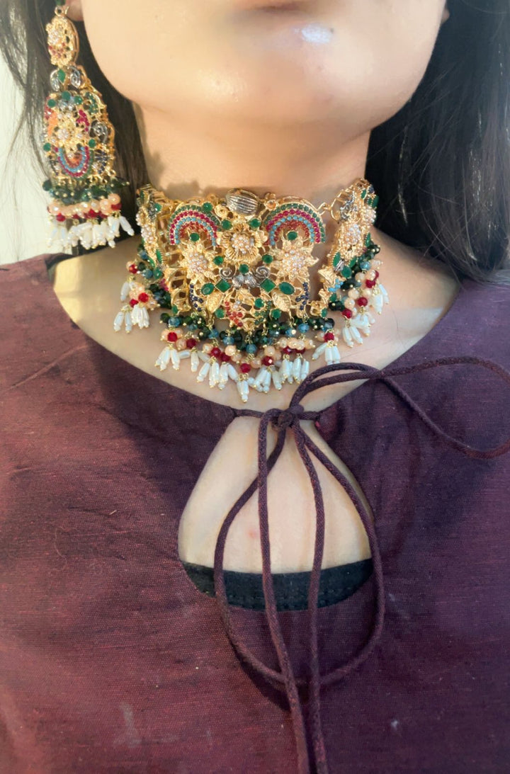 Heer Designer Chookar Set with Tikka - 15 - Heer Jewellery