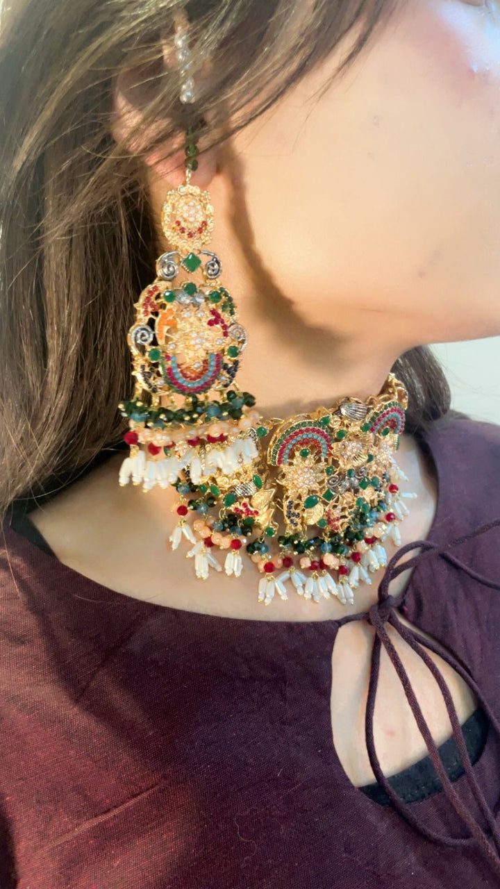 Heer Designer Chookar Set with Tikka - 15 - Heer Jewellery