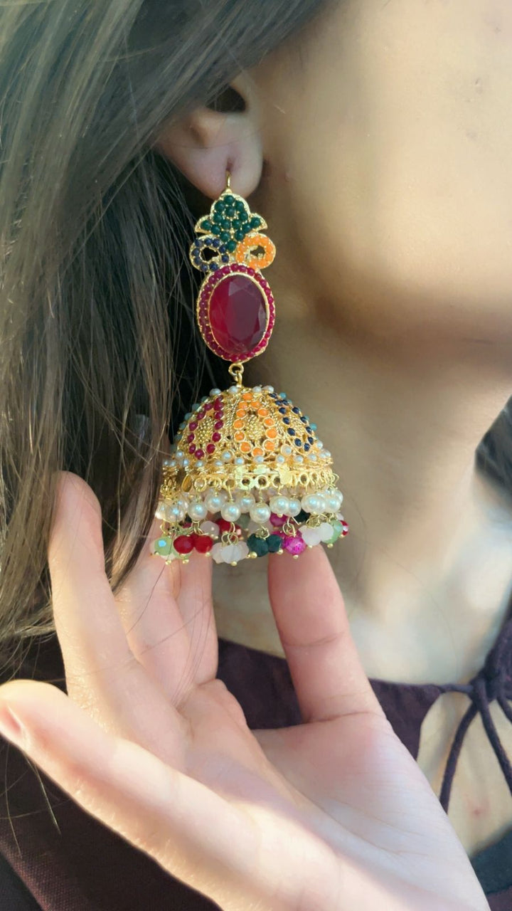 Earrings Traditional Nurattan Jhumki JUM-25-20 - Heer Jewellery