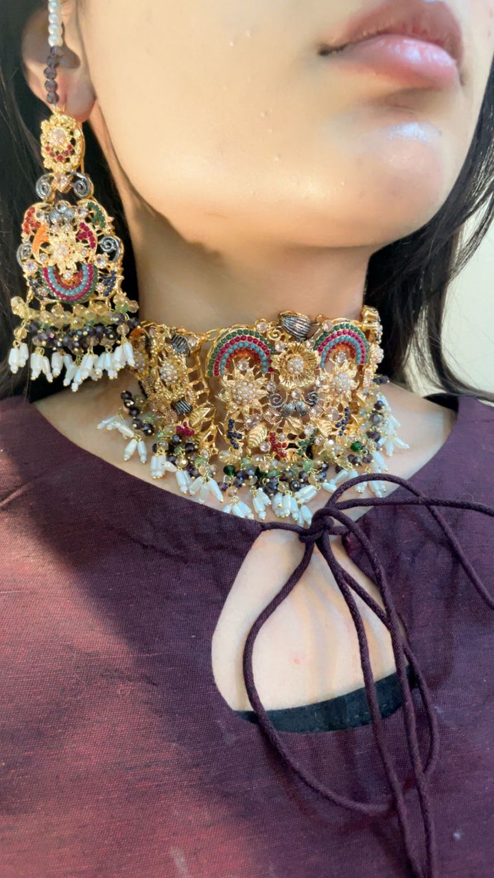 Heer Designer Chookar Set with Tikka - 15 - Heer Jewellery