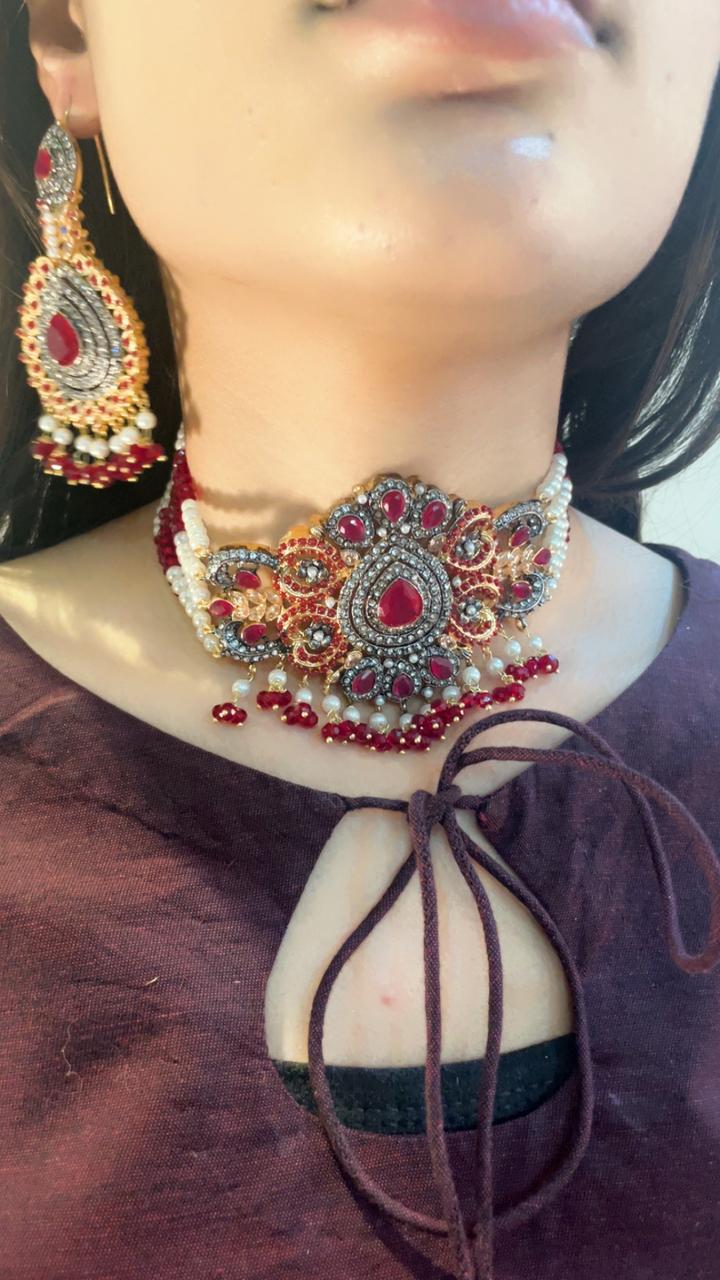 Heer Designer Chookar Set with Tikka - 16 - Heer Jewellery